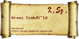 Kresz Szebáld névjegykártya